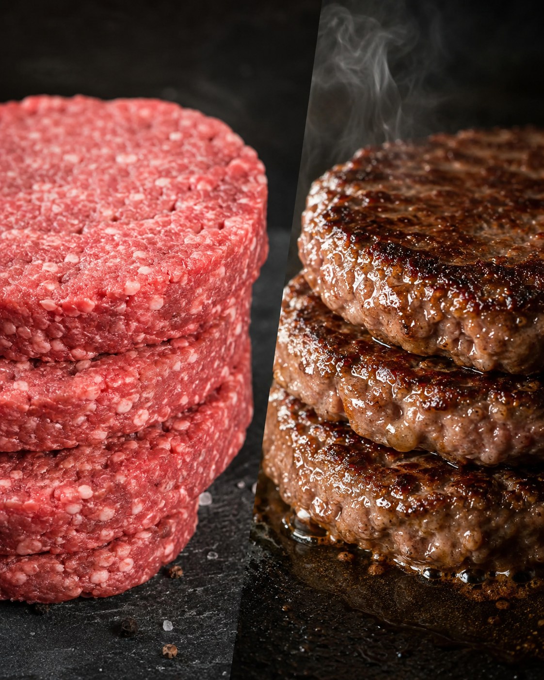 Burger-Patties aus eigener Herstellung